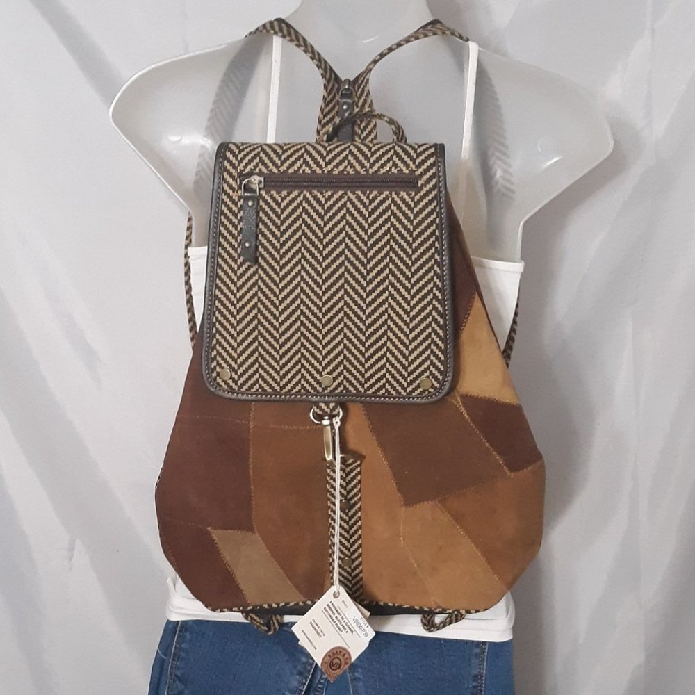 Vaan & Co. Trek Patchwork Leather Backpack - Picture 3 of 6
